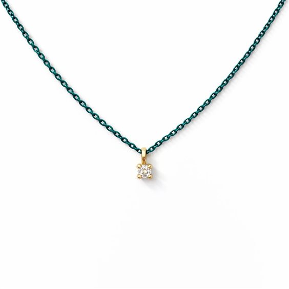 Collana Rue des Mille Donna in Oro giallo Diamante 0.08 Ct 18K-GRV K3 DCAST - 18K-GRV K3 DCAST